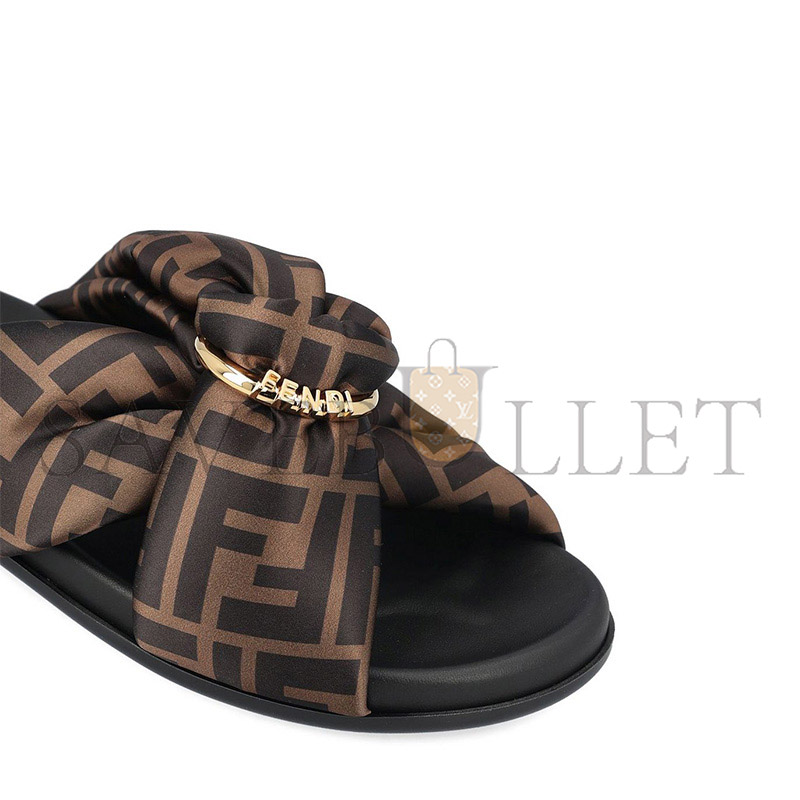 FENDI MONOGRAMMED SLIP-ON SANDALS 8X8645AE7S